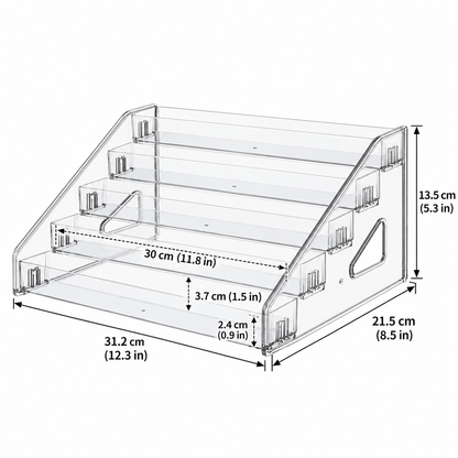 Clear Multi-Tier Collectible Display Organizer